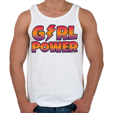 PRINTFASHION Girl power - Férfi atléta - Fehér