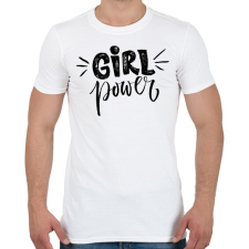 PRINTFASHION Girl power - Férfi póló - Fehér férfi póló