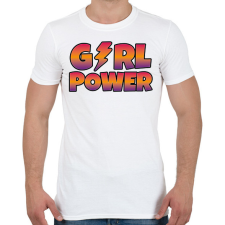 PRINTFASHION Girl power - Férfi póló - Fehér férfi póló