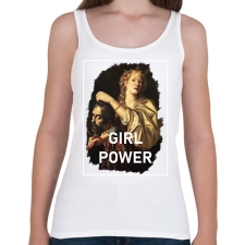 PRINTFASHION Girl power - festmény - Női atléta - Fehér női trikó