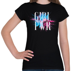 PRINTFASHION Girl Power - Női póló - Fekete