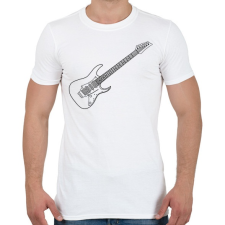 PRINTFASHION Gitár - Férfi póló - Fehér férfi póló