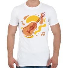 PRINTFASHION Gitár - Férfi póló - Fehér férfi póló