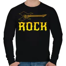 PRINTFASHION Gitár  - Férfi pulóver - Fekete