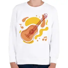 PRINTFASHION Gitár - Gyerek pulóver - Fehér gyerek pulóver, kardigán