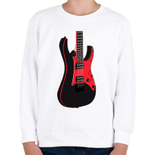PRINTFASHION Gitár  - Gyerek pulóver - Fehér gyerek pulóver, kardigán