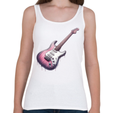 PRINTFASHION gitár - Női atléta - Fehér női trikó