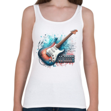 PRINTFASHION gitár - Női atléta - Fehér