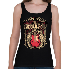 PRINTFASHION Gitár  - Női atléta - Fekete női trikó