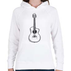 PRINTFASHION Gitár  - Női kapucnis pulóver - Fehér