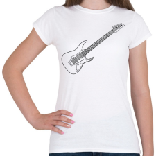 PRINTFASHION Gitár - Női póló - Fehér női póló