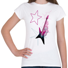 PRINTFASHION Gitár  - Női póló - Fehér női póló