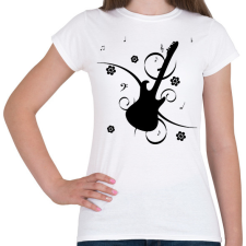 PRINTFASHION Gitár - Női póló - Fehér női póló