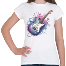 PRINTFASHION gitár - Női póló - Fehér