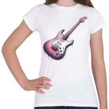 PRINTFASHION gitár - Női póló - Fehér női póló