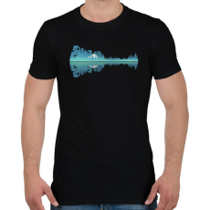 PRINTFASHION Gitár tükörkép - Férfi póló - Fekete