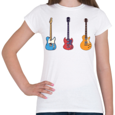 PRINTFASHION Gitárok - Női póló - Fehér női póló