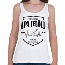 PRINTFASHION Gitáros apajelölt - Női atléta - Fehér női trikó