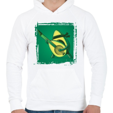 PRINTFASHION Gitáros avokádó - Férfi kapucnis pulóver - Fehér férfi pulóver, kardigán