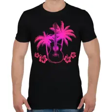 PRINTFASHION Gitáros  - Férfi póló - Fekete