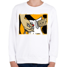 PRINTFASHION Gitáros - Gyerek pulóver - Fehér gyerek pulóver, kardigán