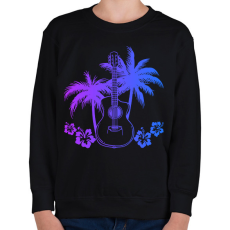 PRINTFASHION Gitáros  - Gyerek pulóver - Fekete
