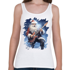 PRINTFASHION Gitáros mikulás - Női atléta - Fehér női trikó