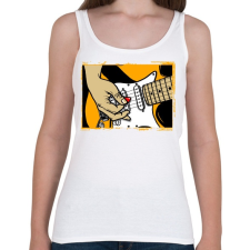 PRINTFASHION Gitáros - Női atléta - Fehér női trikó