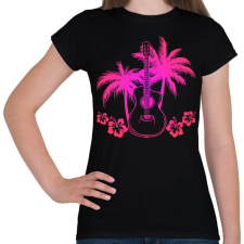 PRINTFASHION Gitáros - Női póló - Fekete női póló