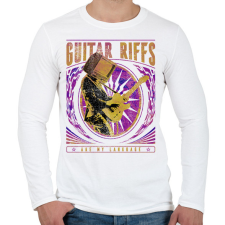 PRINTFASHION Gitáros szlogen - Férfi hosszú ujjú póló - Fehér férfi póló