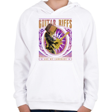 PRINTFASHION Gitáros szlogen - Gyerek kapucnis pulóver - Fehér gyerek pulóver, kardigán