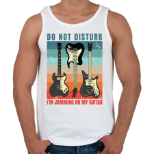 PRINTFASHION Gitározok ne zavarj - Férfi atléta - Fehér atléta, trikó
