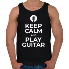 PRINTFASHION GITÁROZZ - Férfi atléta - Fekete