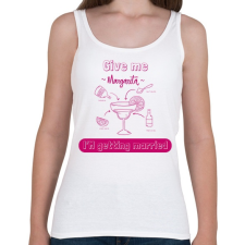 PRINTFASHION Give me margarita - Női atléta - Fehér női trikó