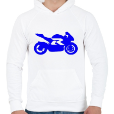 PRINTFASHION Gixer - Férfi kapucnis pulóver - Fehér