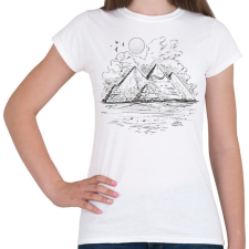 PRINTFASHION Gízai piramisok - Női póló - Fehér női póló