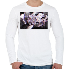 PRINTFASHION Gizda - Férfi hosszú ujjú póló - Fehér férfi póló