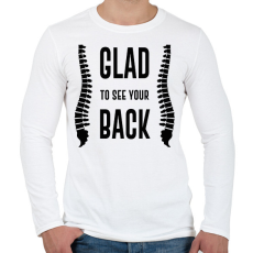 PRINTFASHION Glad to see your back - Férfi hosszú ujjú póló - Fehér