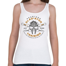 PRINTFASHION Gladiator Training - Női atléta - Fehér női trikó