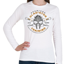PRINTFASHION Gladiator Training - Női hosszú ujjú póló - Fehér női póló