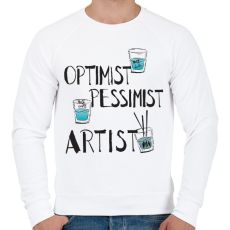 PRINTFASHION glass.artist.b - Férfi pulóver - Fehér