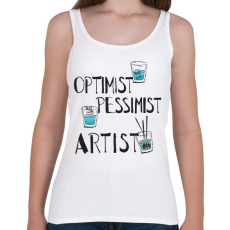 PRINTFASHION glass.artist.b - Női atléta - Fehér