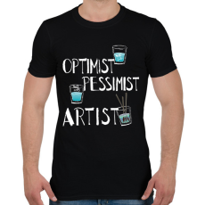 PRINTFASHION glass.artist.w - Férfi póló - Fekete