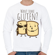 PRINTFASHION Glutén díler - Férfi pulóver - Fehér