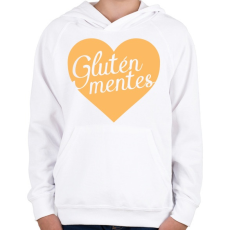 PRINTFASHION gluten-free-love-orange - Gyerek kapucnis pulóver - Fehér