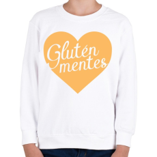 PRINTFASHION gluten-free-love-orange - Gyerek pulóver - Fehér