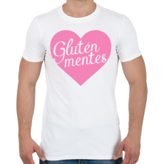 PRINTFASHION gluten-free-love-pink - Férfi póló - Fehér