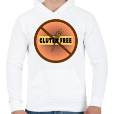 PRINTFASHION Glutenfree2 - Férfi kapucnis pulóver - Fehér