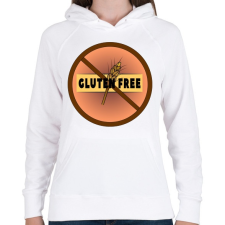 PRINTFASHION Glutenfree2 - Női kapucnis pulóver - Fehér női pulóver, kardigán