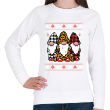 PRINTFASHION Gnóm karácsony - Női pulóver - Fehér női pulóver, kardigán